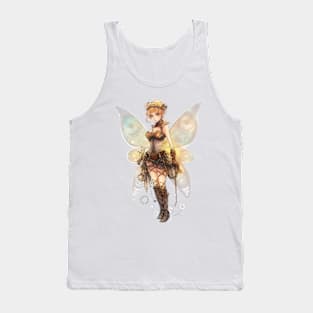 Watercolor Steampunk Fairy Girl #1 Tank Top